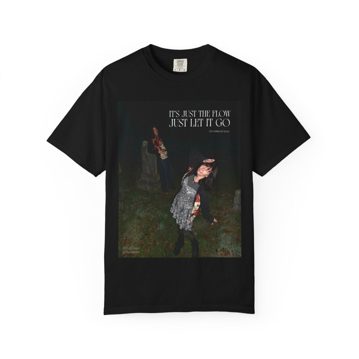 "I'ts just the flow" | ***[Graphic Tee]*** | Esi Starrrlight Radio x EsiFlows | Surreal Fashion Model Flowy T-Shirt - EsiFlows