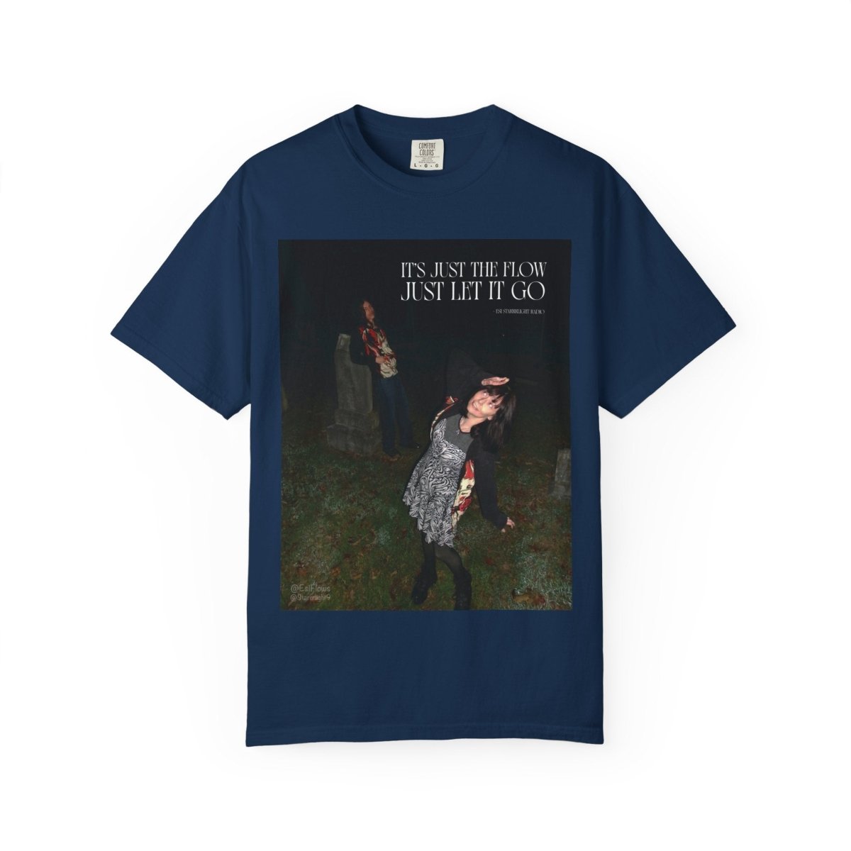 "I'ts just the flow" | ***[Graphic Tee]*** | Esi Starrrlight Radio x EsiFlows | Surreal Fashion Model Flowy T-Shirt - EsiFlows