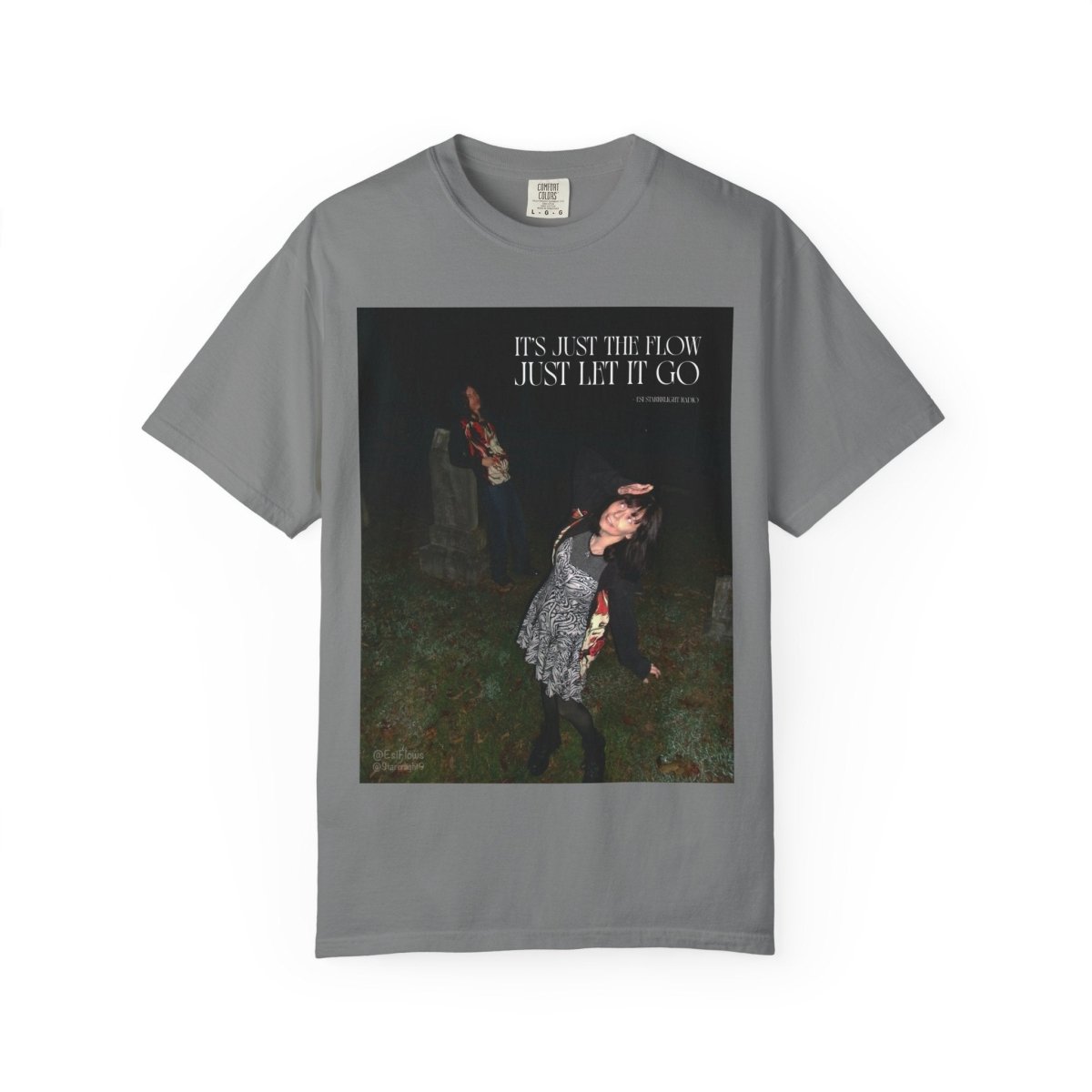 "I'ts just the flow" | ***[Graphic Tee]*** | Esi Starrrlight Radio x EsiFlows | Surreal Fashion Model Flowy T-Shirt - EsiFlows