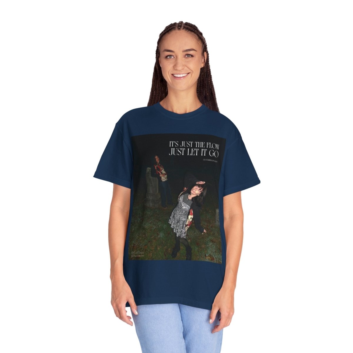 "I'ts just the flow" | ***[Graphic Tee]*** | Esi Starrrlight Radio x EsiFlows | Surreal Fashion Model Flowy T-Shirt - EsiFlows