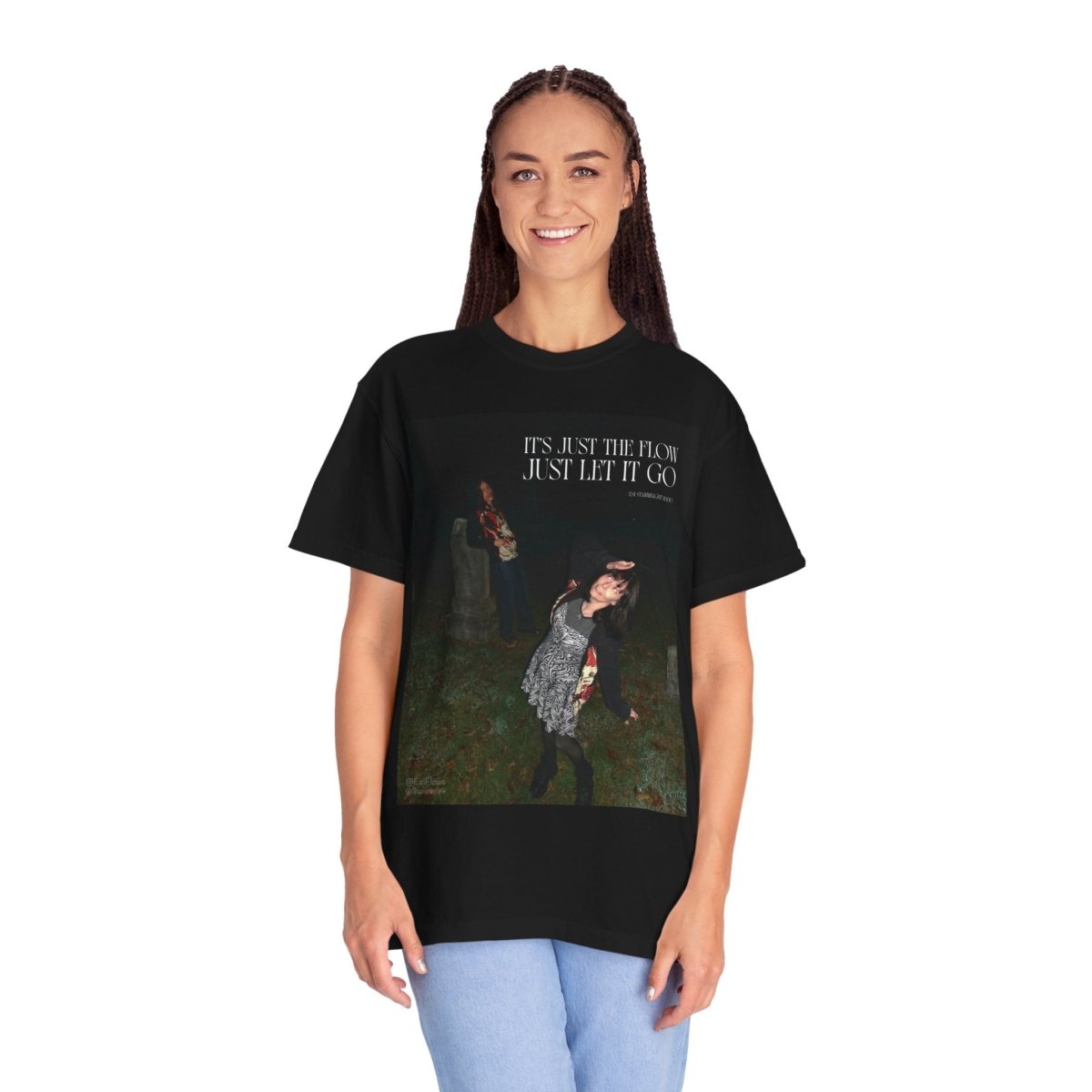 "I'ts just the flow" | ***[Graphic Tee]*** | Esi Starrrlight Radio x EsiFlows | Surreal Fashion Model Flowy T-Shirt - EsiFlows