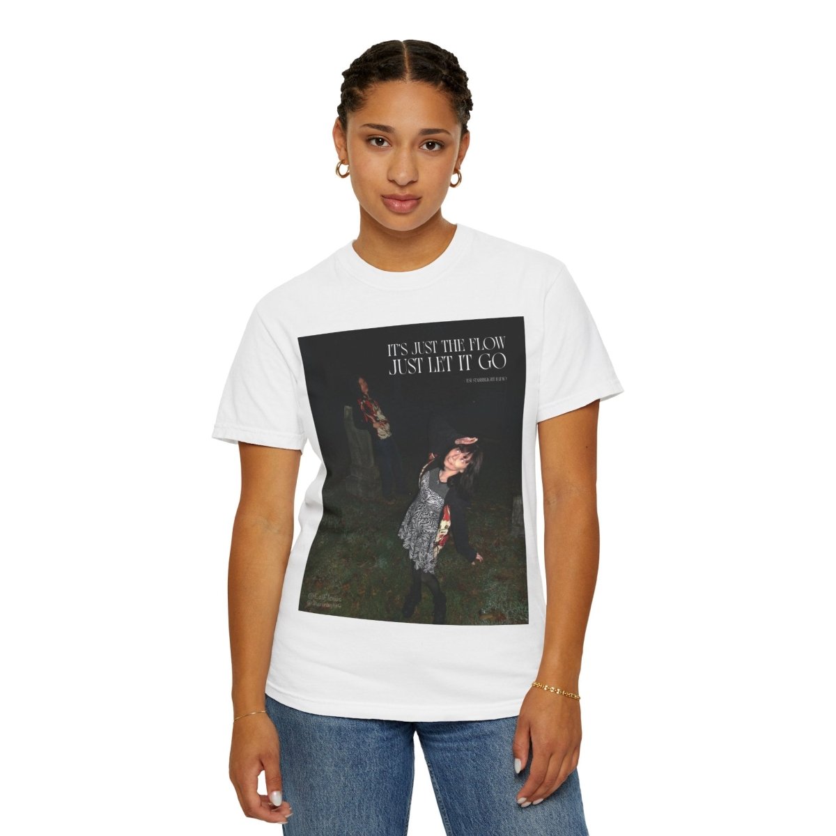 "I'ts just the flow" | ***[Graphic Tee]*** | Esi Starrrlight Radio x EsiFlows | Surreal Fashion Model Flowy T-Shirt - EsiFlows