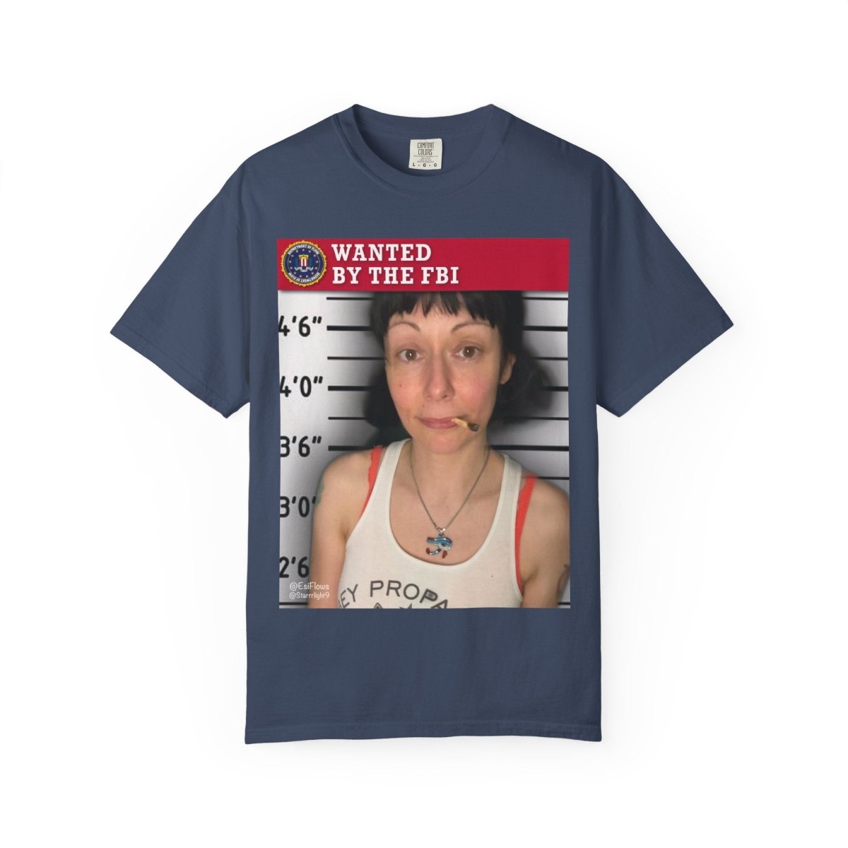 "Wanted By The FBI" | ***[Graphic Tee]*** | Esiflows | Funny FBI T-Shirt Mugshot - EsiFlows