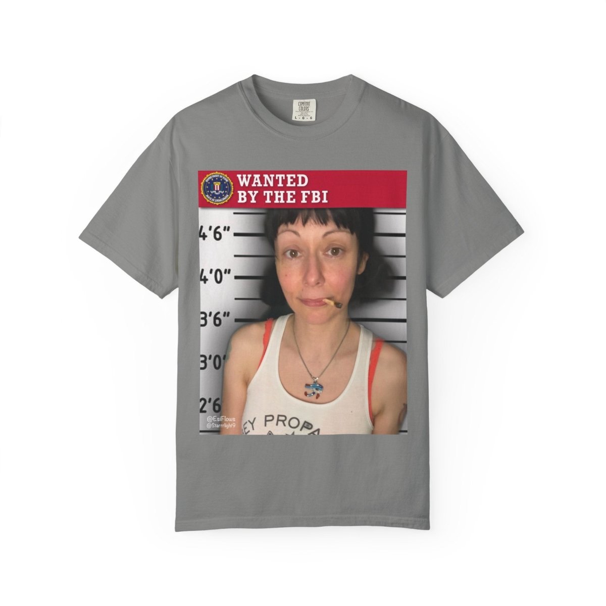 "Wanted By The FBI" | ***[Graphic Tee]*** | Esiflows | Funny FBI T-Shirt Mugshot - EsiFlows