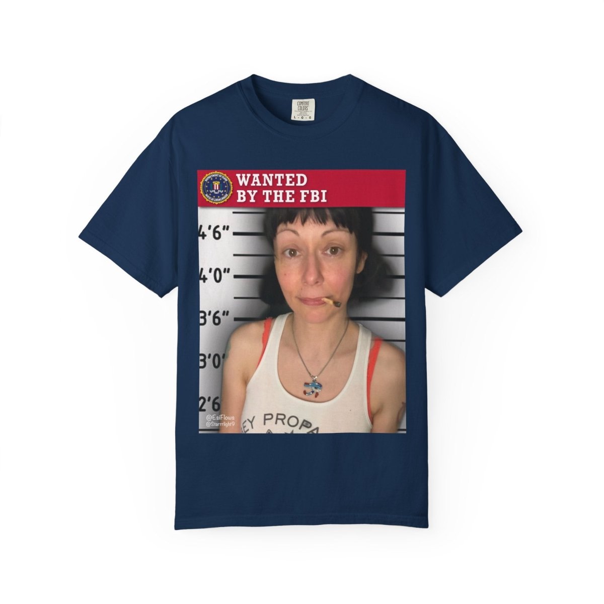 "Wanted By The FBI" | ***[Graphic Tee]*** | Esiflows | Funny FBI T-Shirt Mugshot - EsiFlows