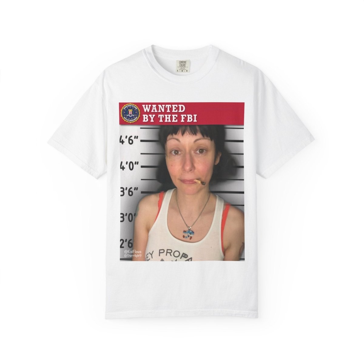 "Wanted By The FBI" | ***[Graphic Tee]*** | Esiflows | Funny FBI T-Shirt Mugshot - EsiFlows
