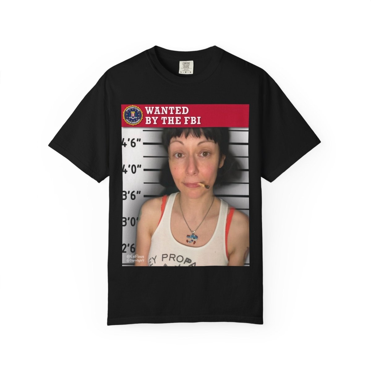 "Wanted By The FBI" | ***[Graphic Tee]*** | Esiflows | Funny FBI T-Shirt Mugshot - EsiFlows