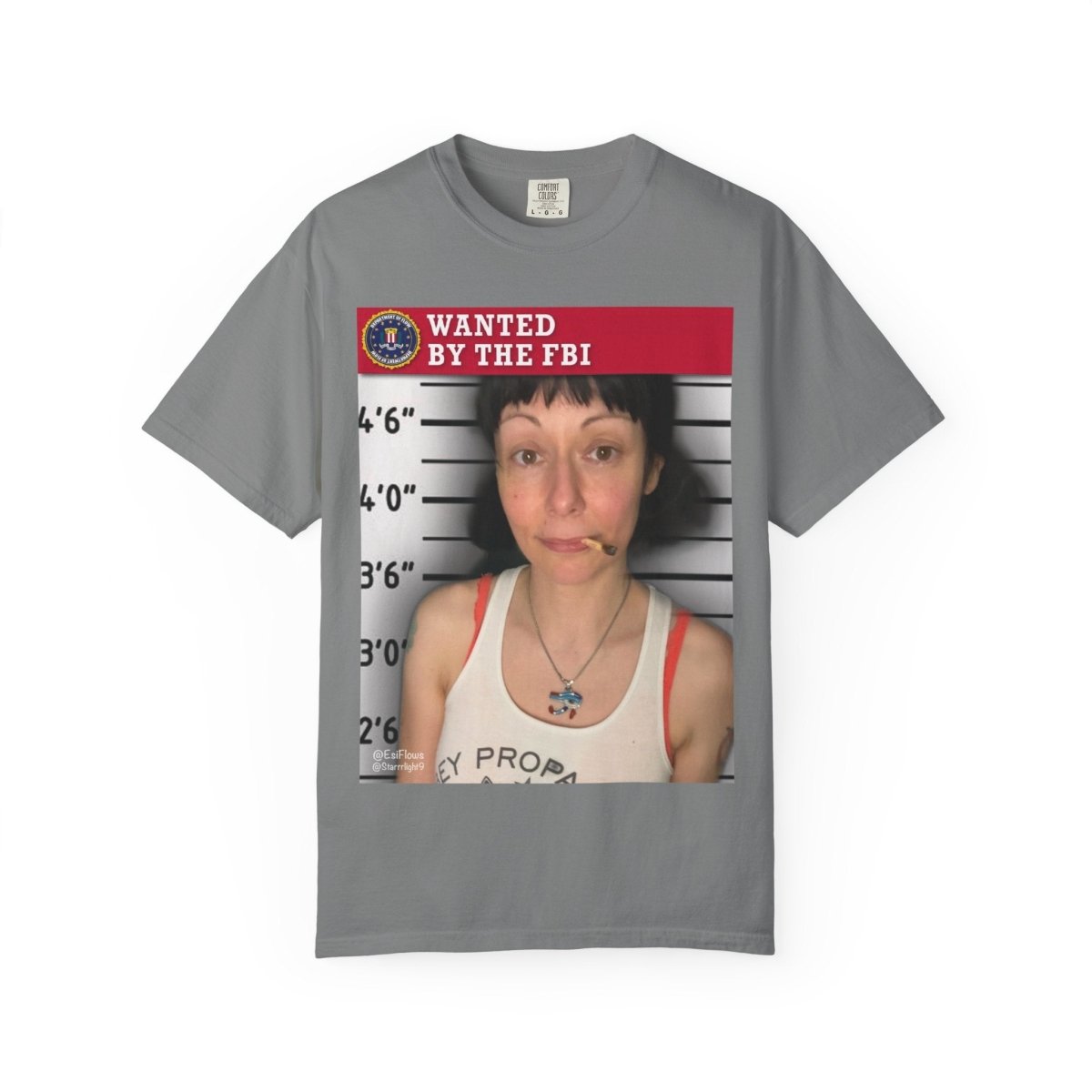 "Wanted By The FBI" | ***[Graphic Tee]*** | Esiflows | Funny FBI T-Shirt Mugshot - EsiFlows