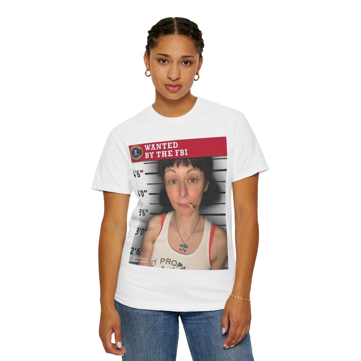 "Wanted By The FBI" | ***[Graphic Tee]*** | Esiflows | Funny FBI T-Shirt Mugshot - EsiFlows