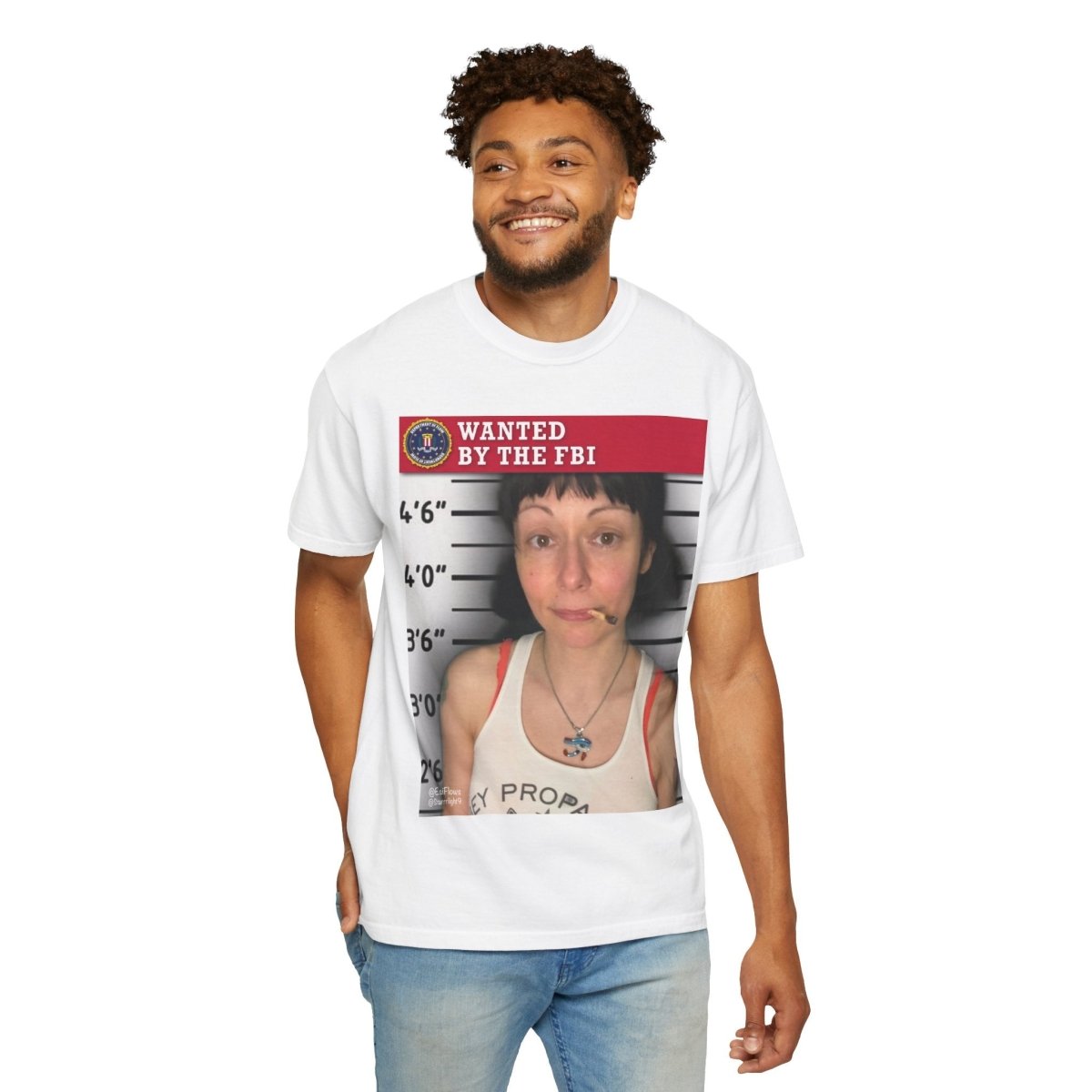 "Wanted By The FBI" | ***[Graphic Tee]*** | Esiflows | Funny FBI T-Shirt Mugshot - EsiFlows