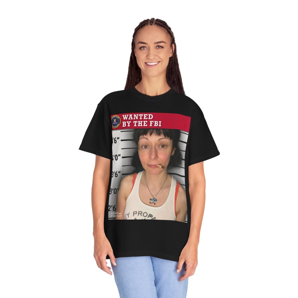 "Wanted By The FBI" | ***[Graphic Tee]*** | Esiflows | Funny FBI T-Shirt Mugshot - EsiFlows