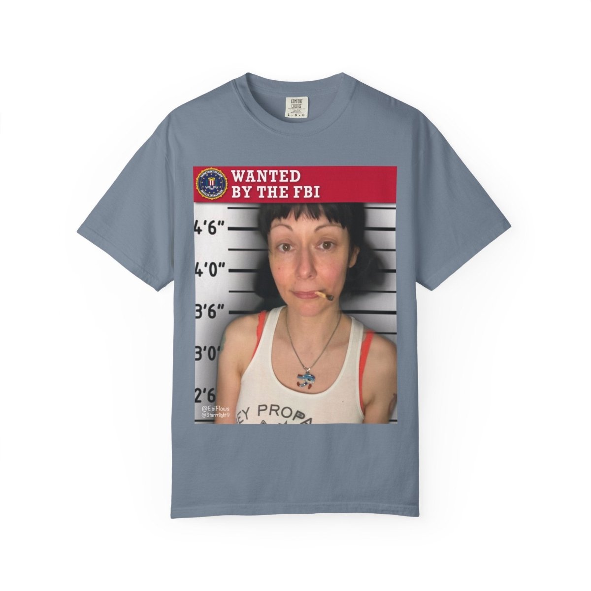 "Wanted By The FBI" | ***[Graphic Tee]*** | Esiflows | Funny FBI T-Shirt Mugshot - EsiFlows